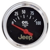 2-1/16" OIL PRESSURE, 0-100 PSI, JEEP